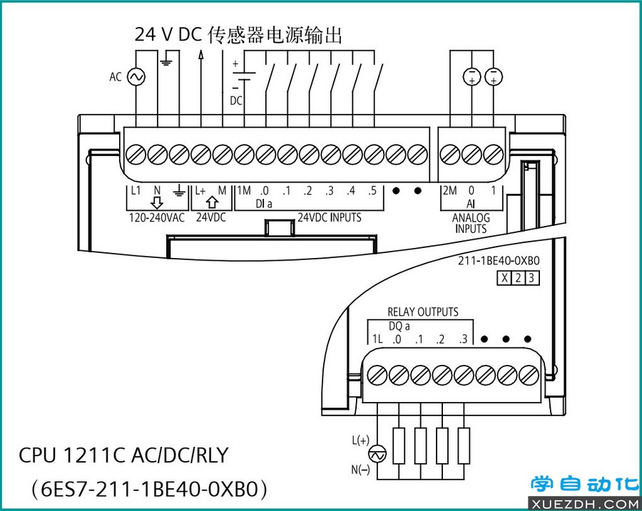 S7-1200 CPU模块接线图-图片1