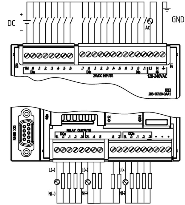 S7-200 SMART CPU和数字量模块接线图-图片6