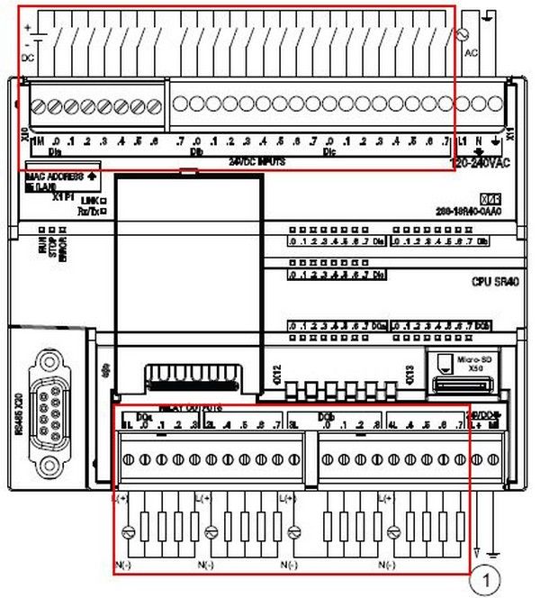 S7-200 SMART CPU和数字量模块接线图