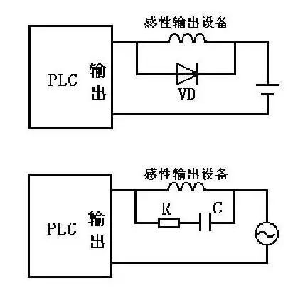 PLC与感性负载的接线
